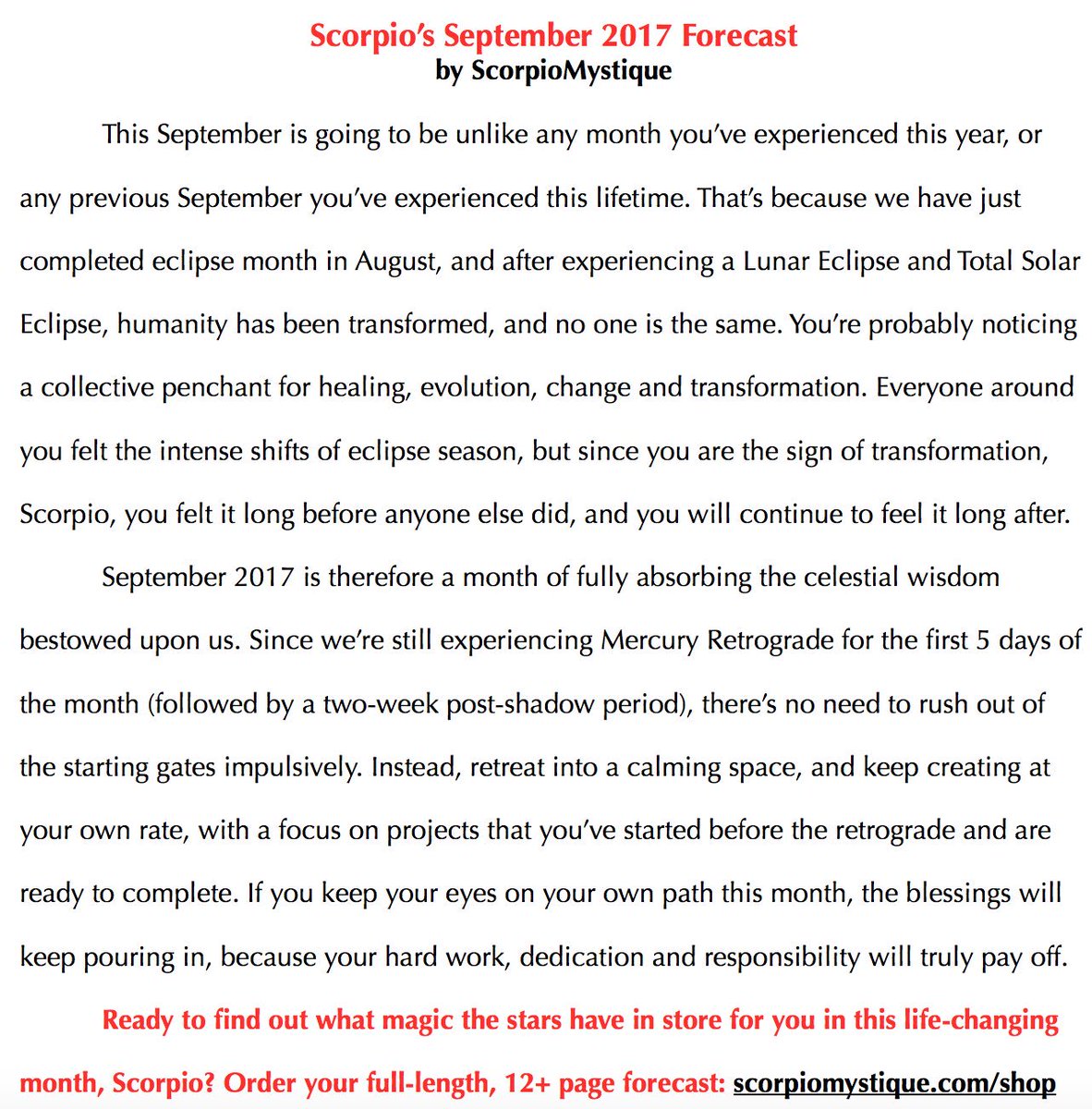 ScorpioMystique's tweet photo. #HappySeptember, #Scorpio! ♏️🎉 a month of release, growth &amp; hard work paying off. Read your monthly #horoscope here: https://t.co/aUHngqv8Sp https://t.co/508OyrVlW0