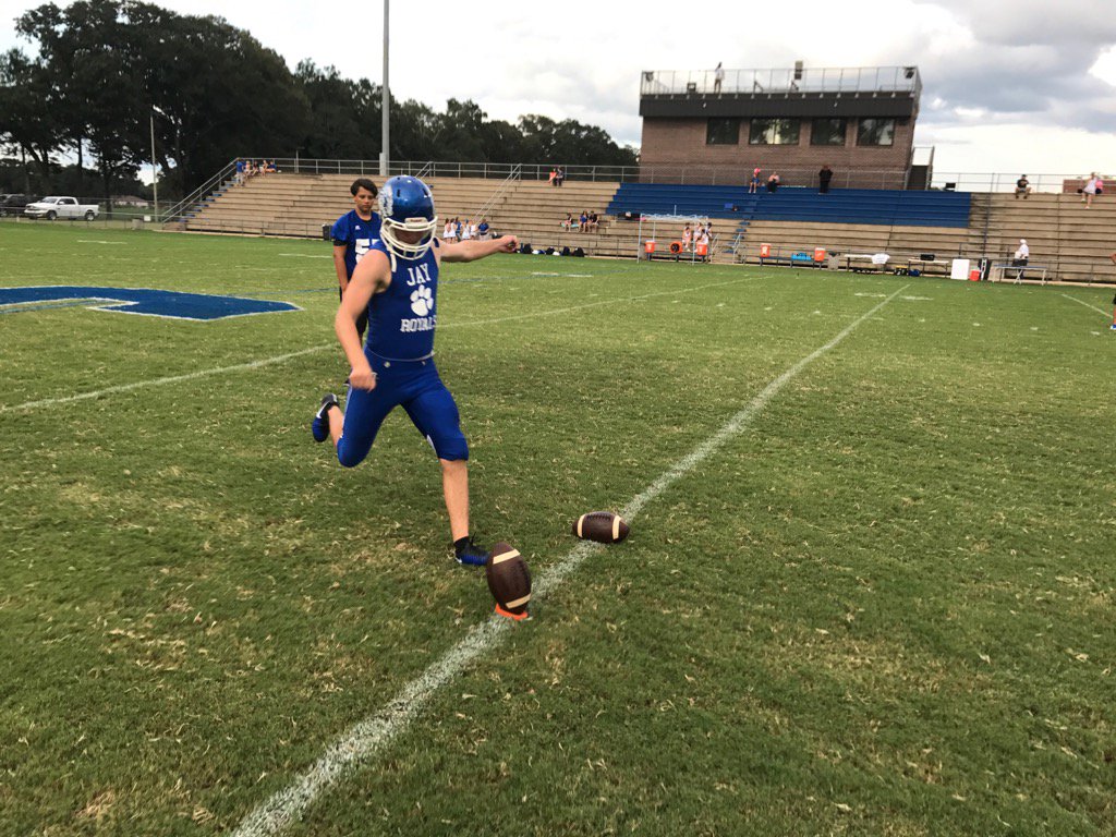 mopicer's tweet photo. Jay Royals prepping to kickoff their first home game. Catch Prep Football Final at 11pm on WEAR TV3. https://t.co/bG57OmNmS7