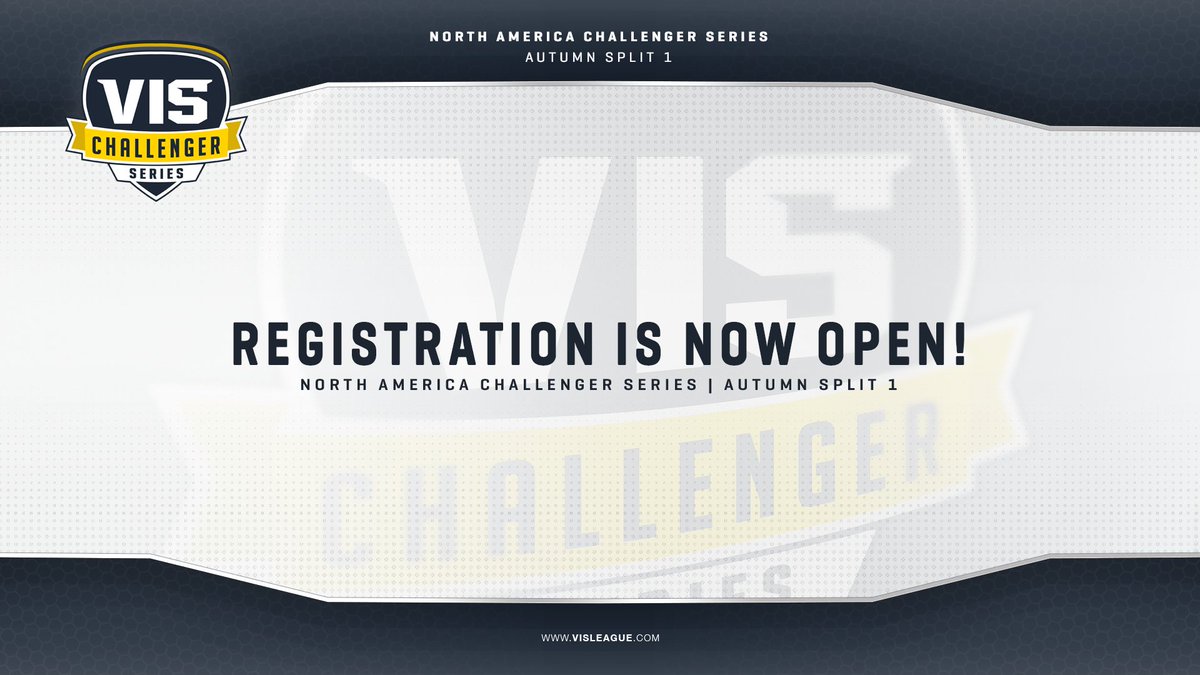 VISLeague's tweet photo. Registration for the VIS Challenger Autumn 2017 Season is LIVE! 

Sign up via the link below:
https://t.co/m2EBFz4ZBG https://t.co/fni0E2FEGV