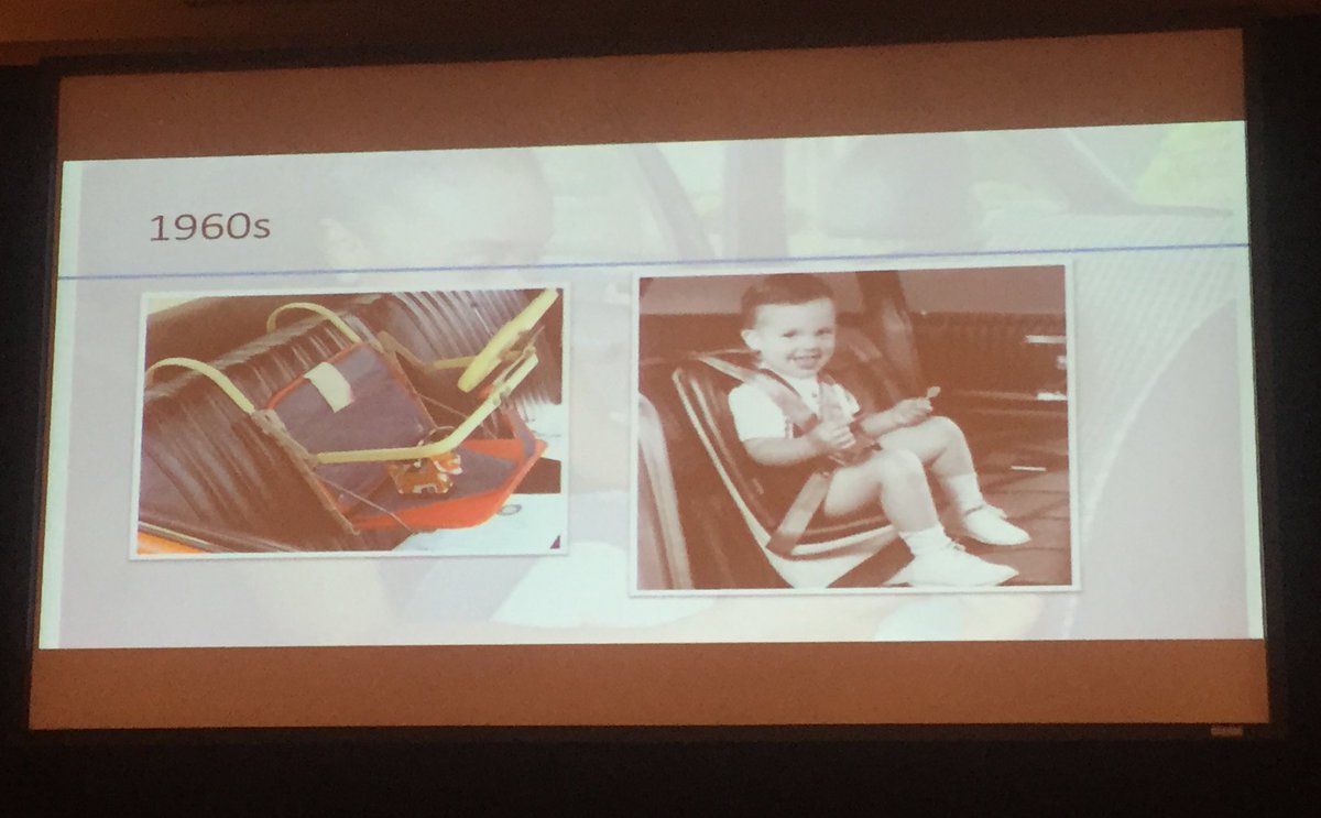 alison_parr's tweet photo. Car seats, NHTSA and CPST Certification have come a long way since the 50s!! Awesome presentation Kerry Chausmer @safekids #KidzInMotion https://t.co/fZyqTR0byZ