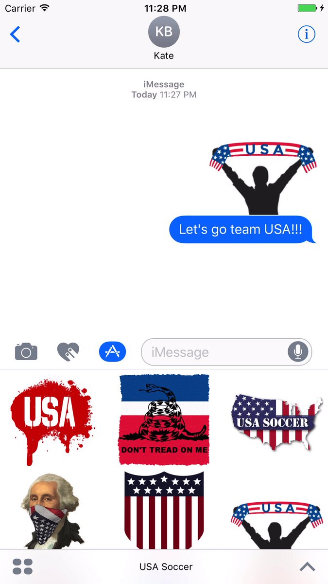 CLE_moji's tweet photo. Come on USA get back in it! Check out USA Soccer Stickers for iPhone today and cheer on team USA!!! #USAvCRC #USMNT
https://t.co/wfMRpRZagx… https://t.co/7ZcfxfVMxx
