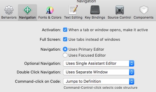 New to Xcode 9? Tired of that little menu every time you CMD+CLICK something? Change that last option. You’re welcome.