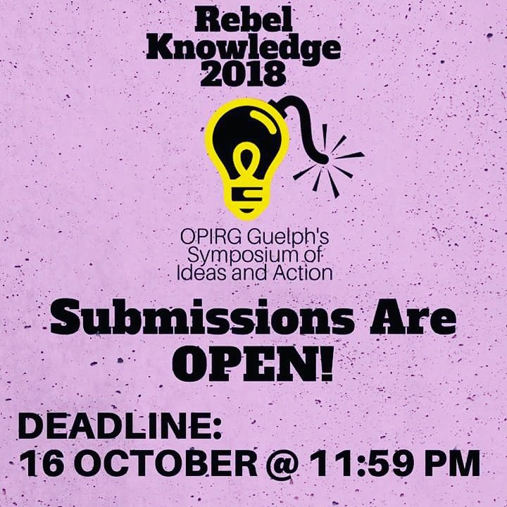 opirg_guelph's tweet photo. Hey friends! Submissions and hiring are now open for #RK2018! Check this link for details: https://t.co/6XQmc68C7t https://t.co/L9tLgGRjbC