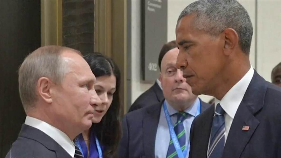 Mr. Putin, you know this photo. This is our president - who will go down next to Lincoln and Washington - telling you: Bitch, try it.