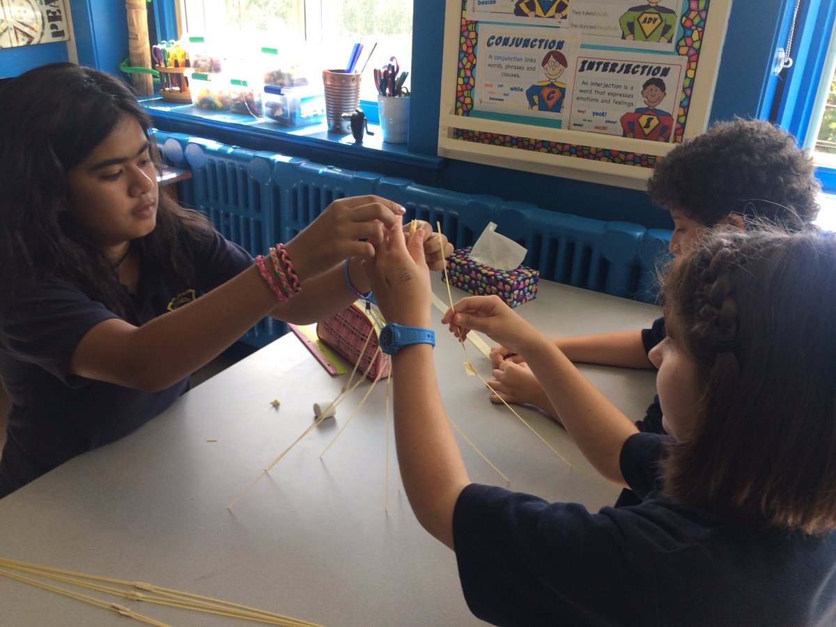 lucydepetrillo's tweet photo. STEAM Challenge. Grade 6 students at EBS designing and building spaghetti marshmallow towers. @EBS_EMSB https://t.co/XsDglgel84