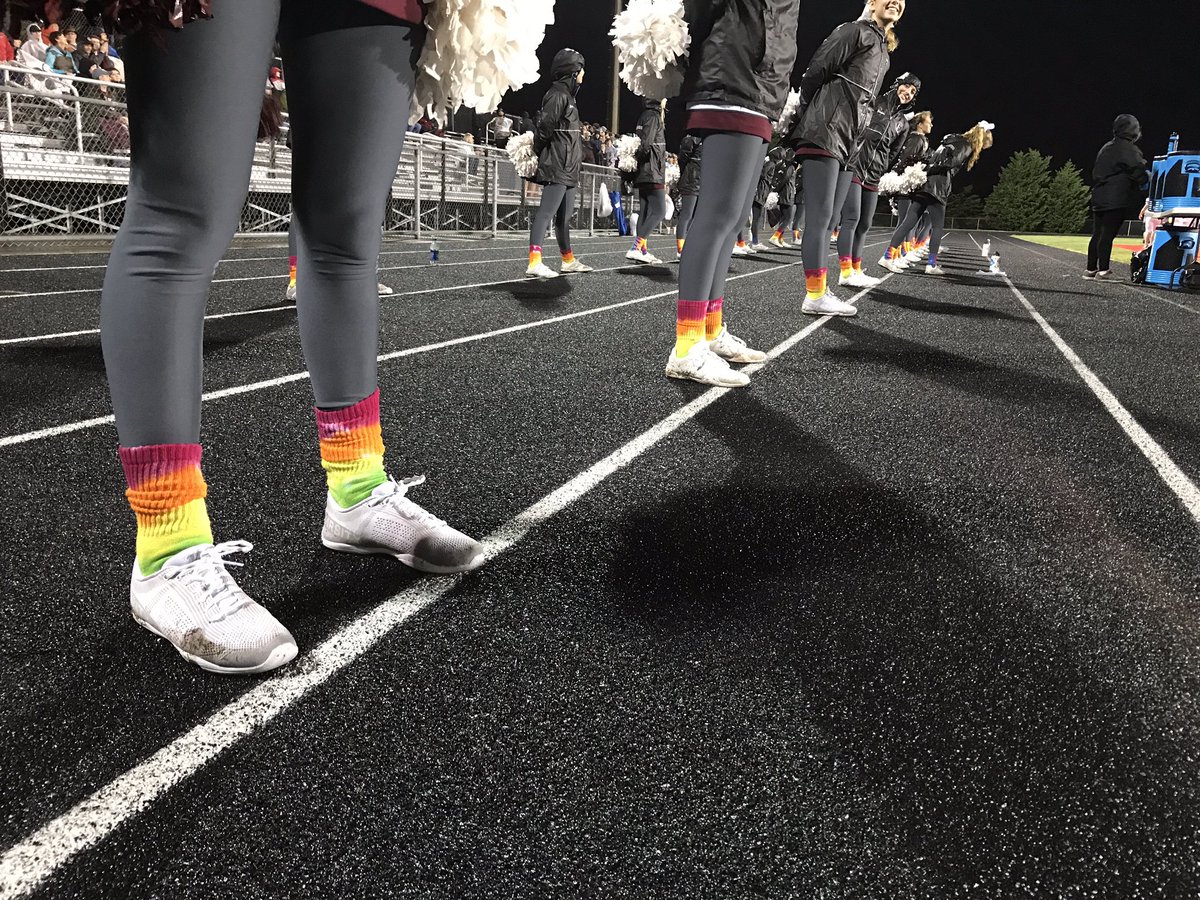 wcsFHSrb's tweet photo. @wcsFHScheer repping their tie dye for tonight's game. Let's go Rebels! @wcsFHS https://t.co/dQvNwrMeDJ