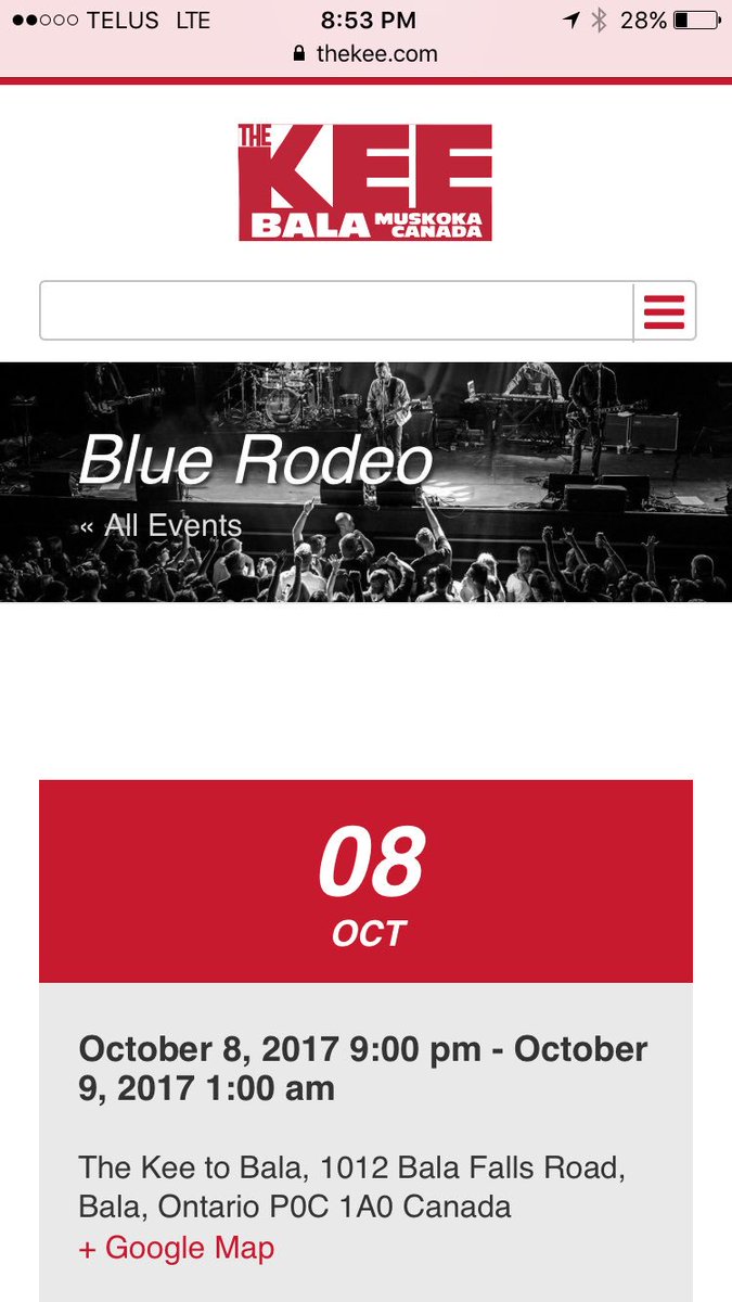 Bought tickets to this one, done !! #thekee #muskoka #bluerodeo