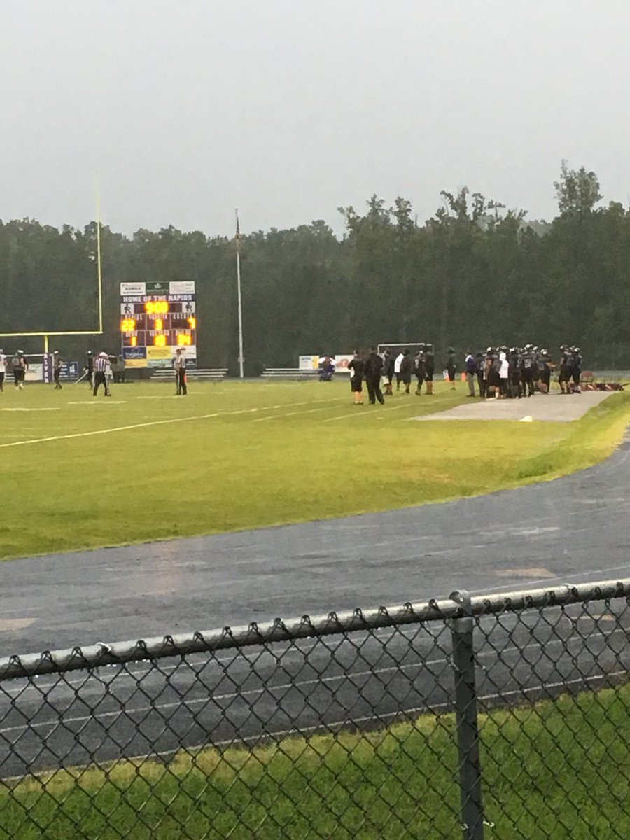 rapidpride's tweet photo. Friday night lights...even in the rain! Go Rapids!  #rapidpride https://t.co/cGtKNKsPgo