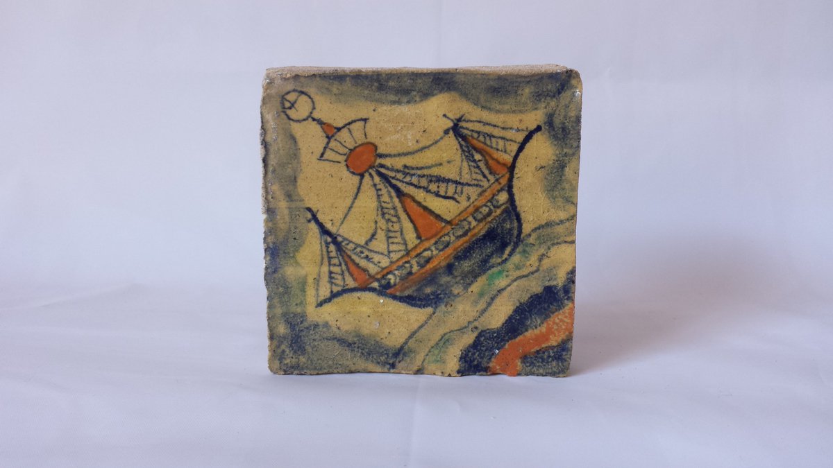 RoguesGold's tweet photo. Antique Early Dutch Delft Polychrome Tile w Ship ca: 1600's 7/8" https://t.co/ZMW2O7NFg4 #delfttile #delft #polychrometile #antiquetile https://t.co/dvRhewTM0d