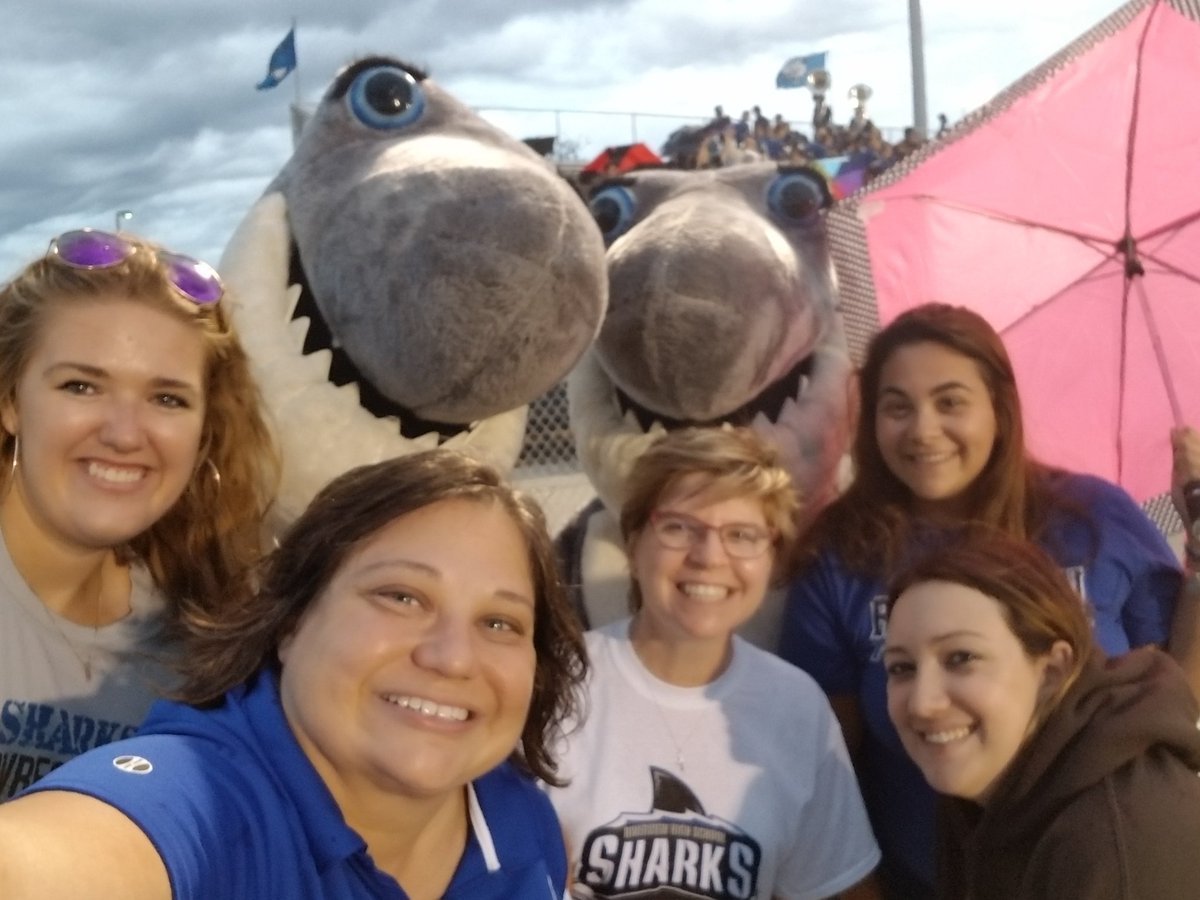 MsChooch's tweet photo. If you can't swim with the sharks, get outta the water! #RiverviewSharks #FridayNightLights #TeacherLife #PublicSchoolProud https://t.co/O5qEkGs1Pl