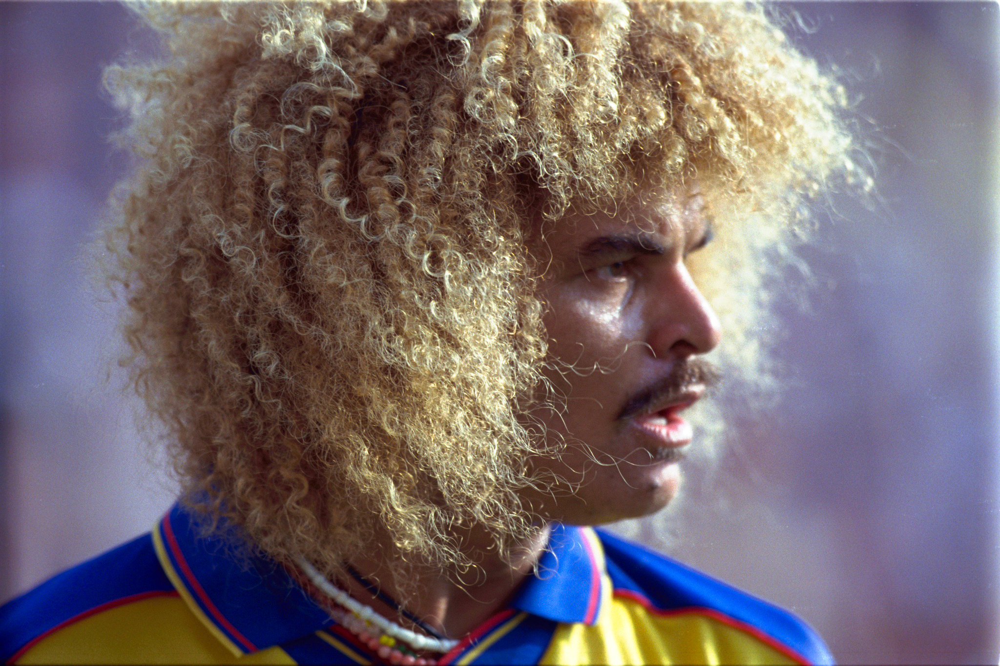 The Colombian creative midfielder with the crazy hair.  Happy birthday Carlos Valderrama  