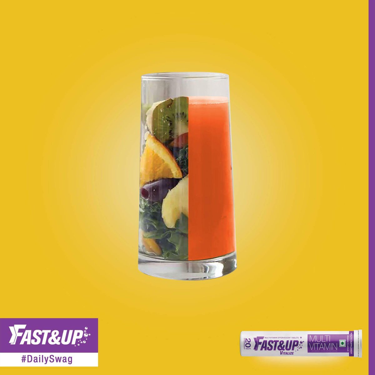 FastandUp_India's tweet photo. Fast&amp;Up Vitalize, One-For-All Multivitamin provides you with your daily dose of nutritional requirements! 
#DailySwag #Multivitamins https://t.co/9M3m8gOlYA