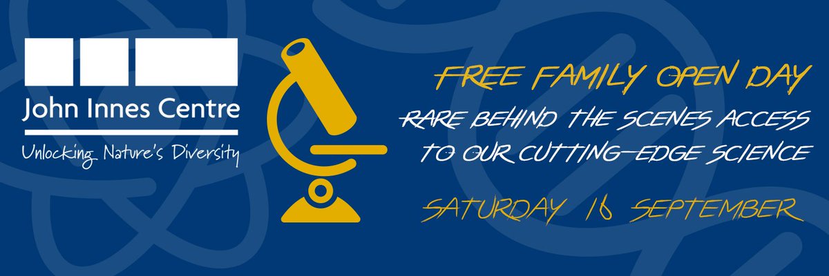 JohnInnesCentre's tweet photo. OPEN DAY - On Saturday 16 September we are holding a free Open Day to celebrate 50 years in Norwich. Come along - https://t.co/tVwiEIjKwk https://t.co/gSsxwuSAah