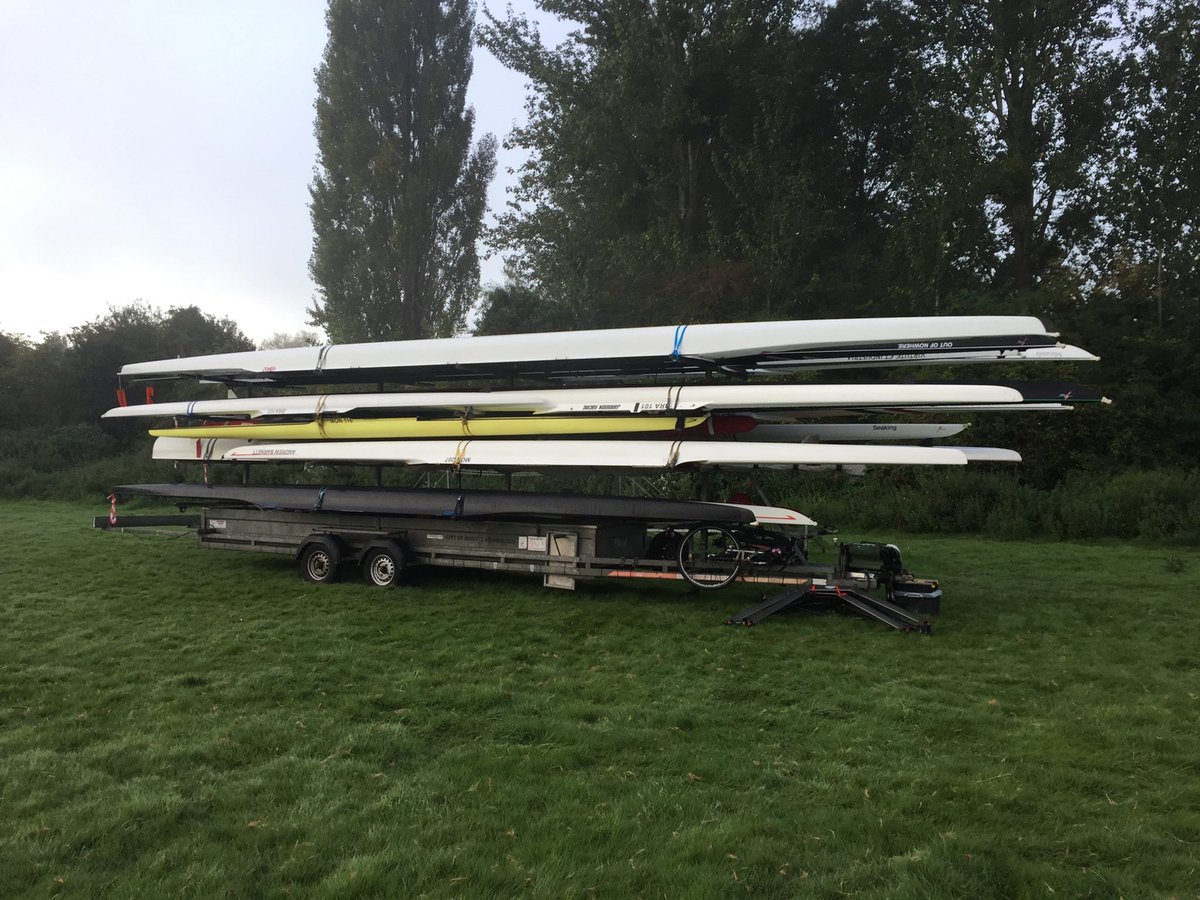 GlosRowing's tweet photo. Our boats are loaded and have started their journey to #WRMR2017 in Bled, Slovenia. Our masters squad will be in hot pursuit #GoGRC https://t.co/Pn6bWt3T5f