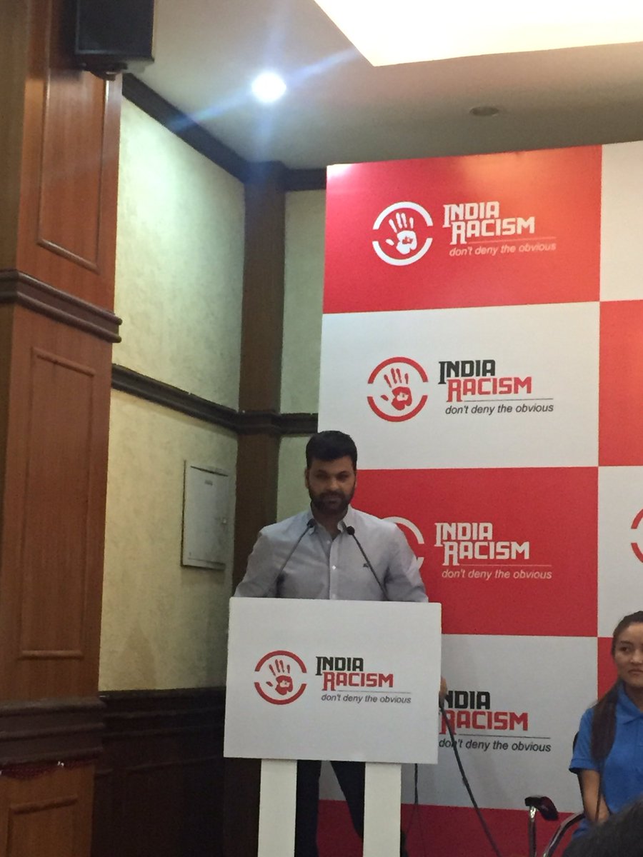 IndiaRacism's tweet photo. .@RpSingh99 is on the stage sharing his experiences of facing racism. #IndiaAgainstRacism https://t.co/4gL33S8VBB