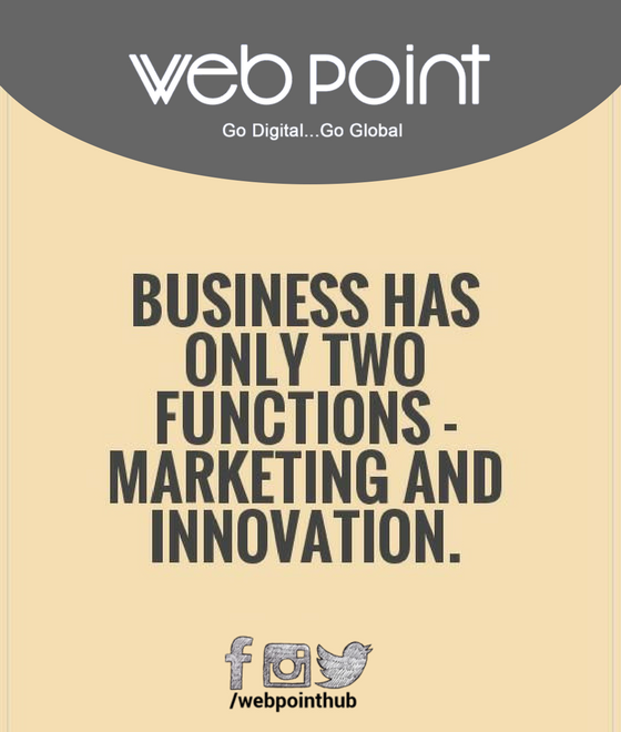 webpointhub's tweet photo. 𝑩𝒖𝒔𝒊𝒏𝒆𝒔𝒔 has only 𝒕𝒘𝒐 𝒇𝒖𝒏𝒄𝒕𝒊𝒐𝒏𝒔 - 𝑴𝒂𝒓𝒌𝒆𝒕𝒊𝒏𝒈 and 𝑰𝒏𝒏𝒐𝒗𝒂𝒕𝒊𝒐𝒏.
𝑺𝒐 𝒔𝒕𝒂𝒓𝒕 𝒕𝒐𝒅𝒂𝒚 𝒚𝒐𝒖𝒓 𝒔𝒐𝒄𝒊𝒂𝒍 𝒎𝒆𝒅𝒊𝒂 𝒎𝒂𝒓𝒌𝒆𝒕𝒊𝒏𝒈 with @webpointhub 
#branding https://t.co/RrNETQgc9D