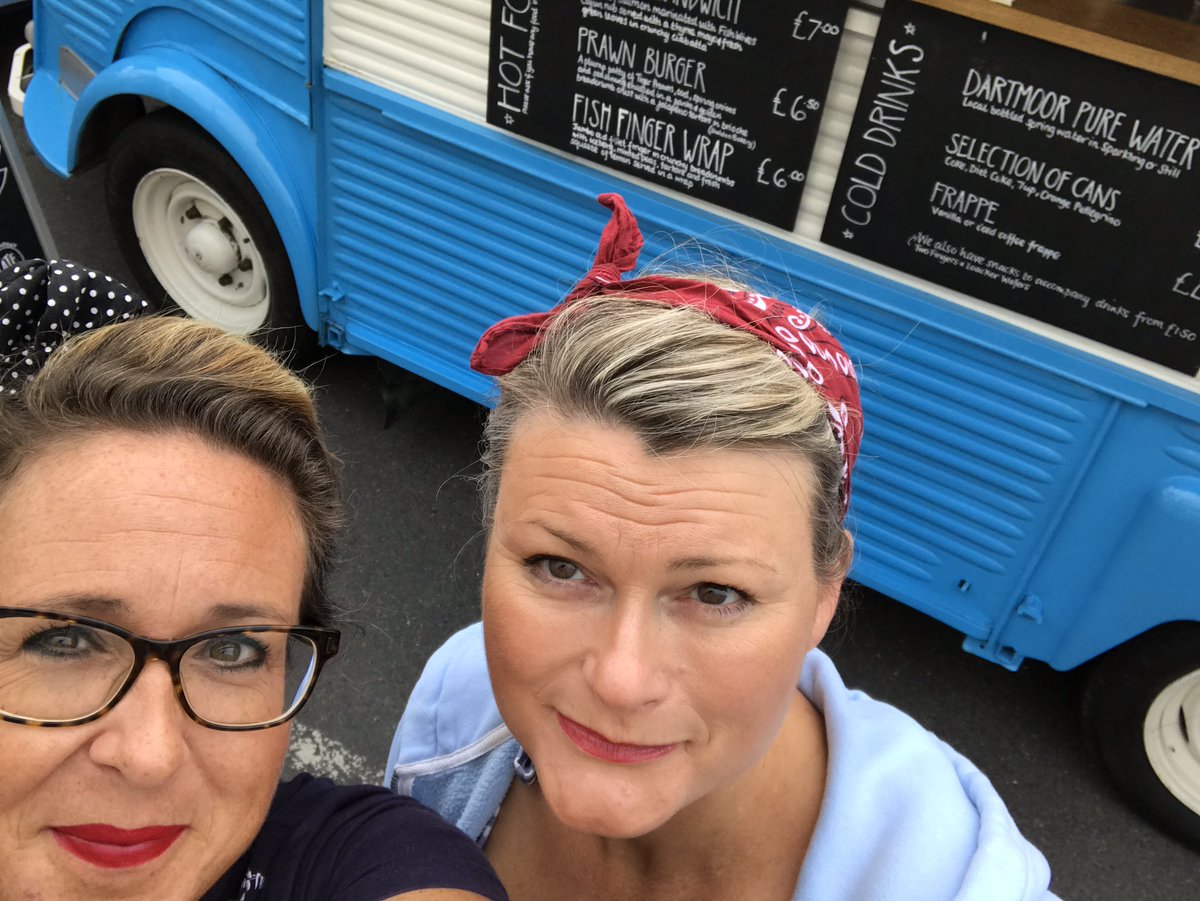 All set up for <a href="/NourishFestival/">Nourish Festival</a> with #Fish finger wraps, #prawn burgers, #coffee and tea. All locally sourced. Love The Fish Wives x