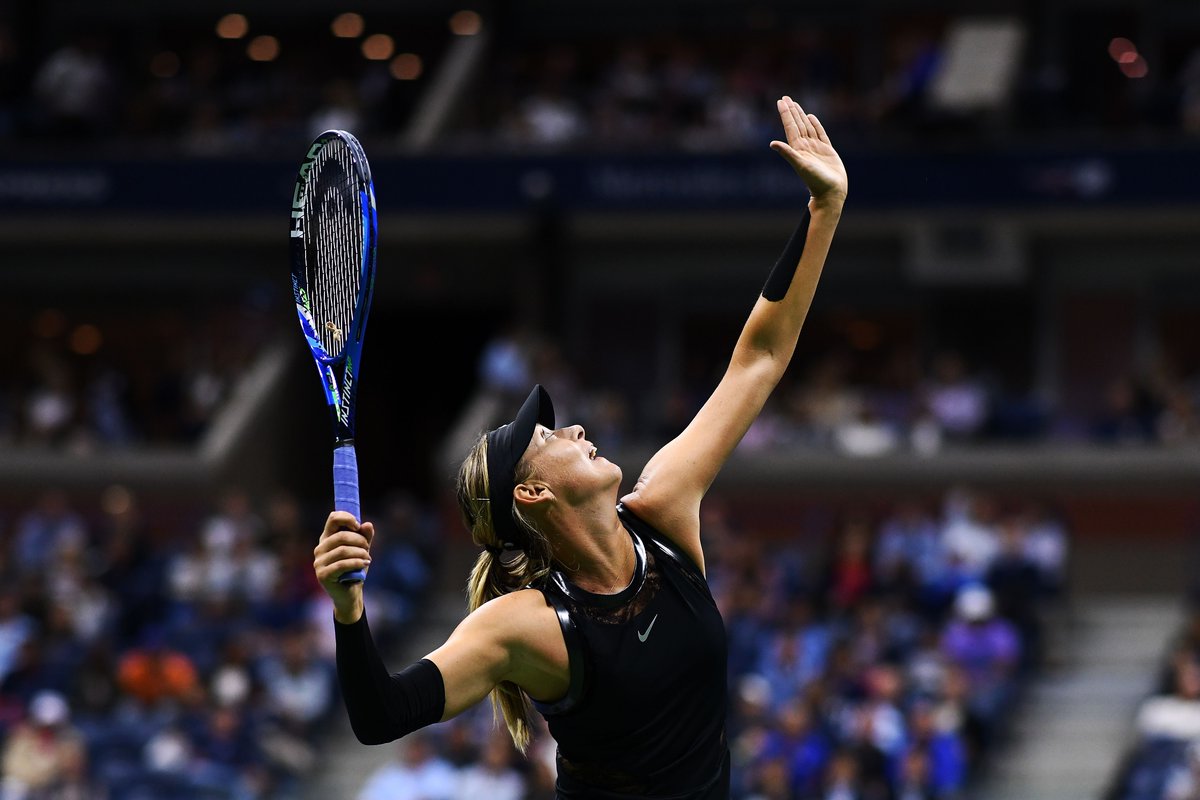 WTA's tweet photo. .@MariaSharapova tops Kenin 7-5, 6-2!

Plays Sevastova in #USOpen Fourth round--> https://t.co/A4jyDEBc03 https://t.co/7BBygGrDqp