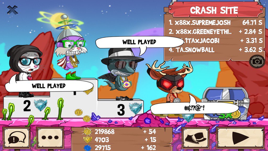 SUPREMEallDAY23's tweet image. Get on my level, son! #funrun2 #GreenEyeThief #1TAXJACOBI #snowball