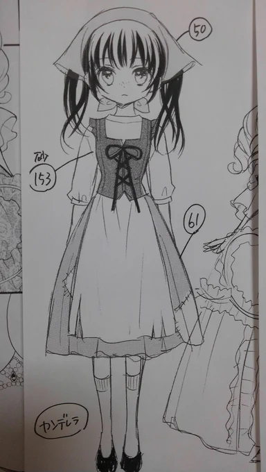 発売中のちゃおホラーに載っている『闇デレラ』のキャラ表です。いなくなったキャラもいます(笑)普段描かない服装描けて楽しかったです(^o^) #ちゃお #ホラー 