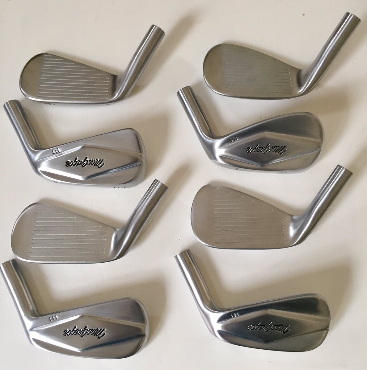 markwillo777's tweet photo. My rare Don White Mac irons just back from a Jim Kronus refurb @theironfactory in Arizona. Brushed satin chrome finish. Better than new. https://t.co/ou72dAkaCw