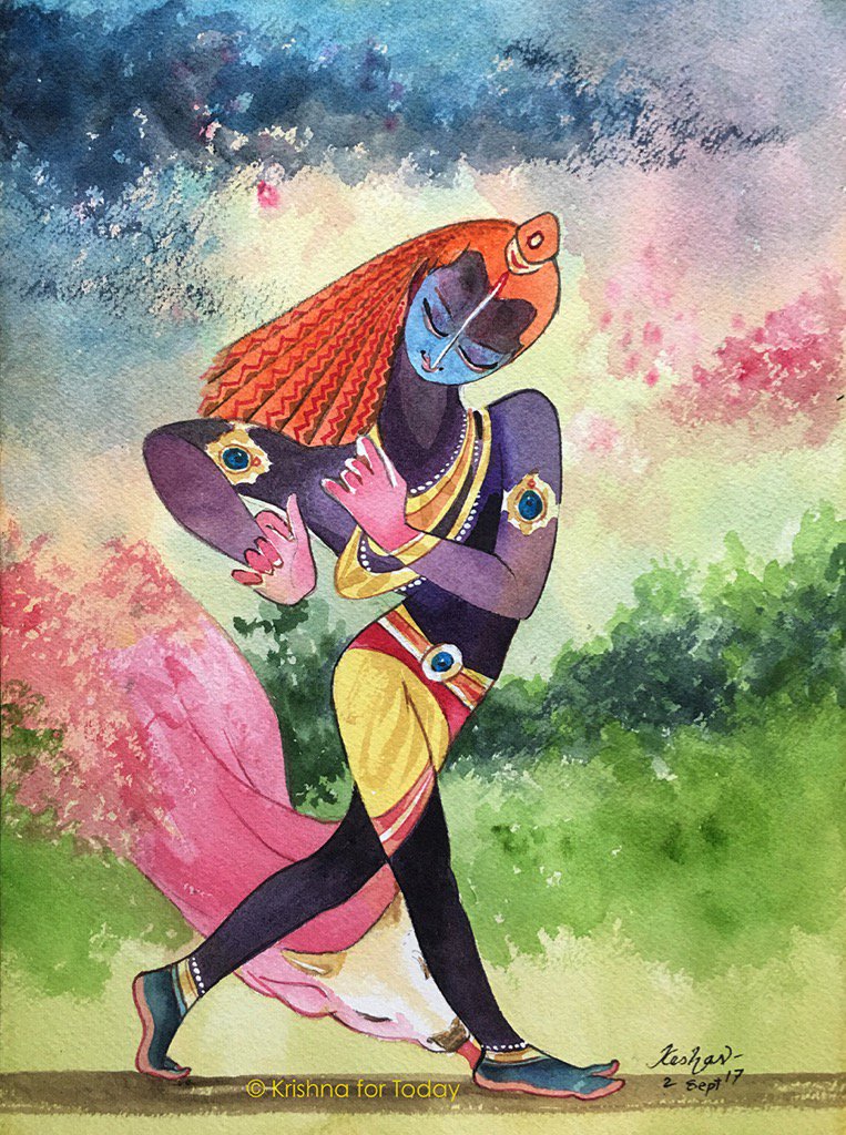 Ananya #watercolour #krishnafortoday