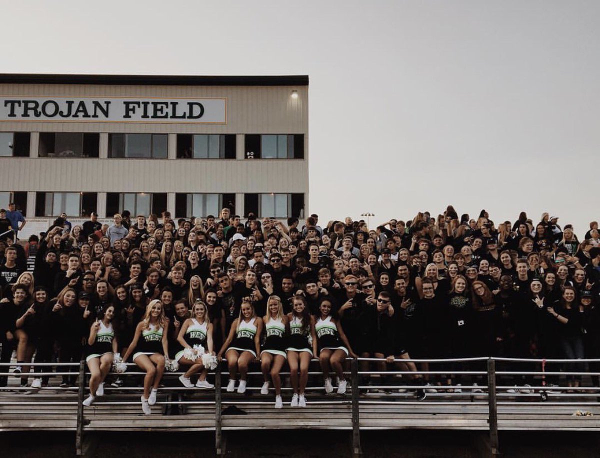 ICWestStudents's tweet photo. Y'all were lit tonight! Big thank you to everyone who came out and cheered on our football team! #trojannation #makewhssgreatagain πππ https://t.co/2ZtRHiKHGl