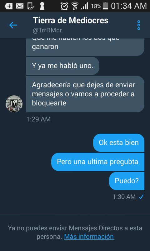 Pablo_21D_E's tweet photo. @TrrDMcr 
No puede ser que me bloqueen por una ultima pregunta y nada mas...
Por lo menos dejenme jugar la ñiga con ests cuenta... Saludos.. https://t.co/GQIYnBZWup