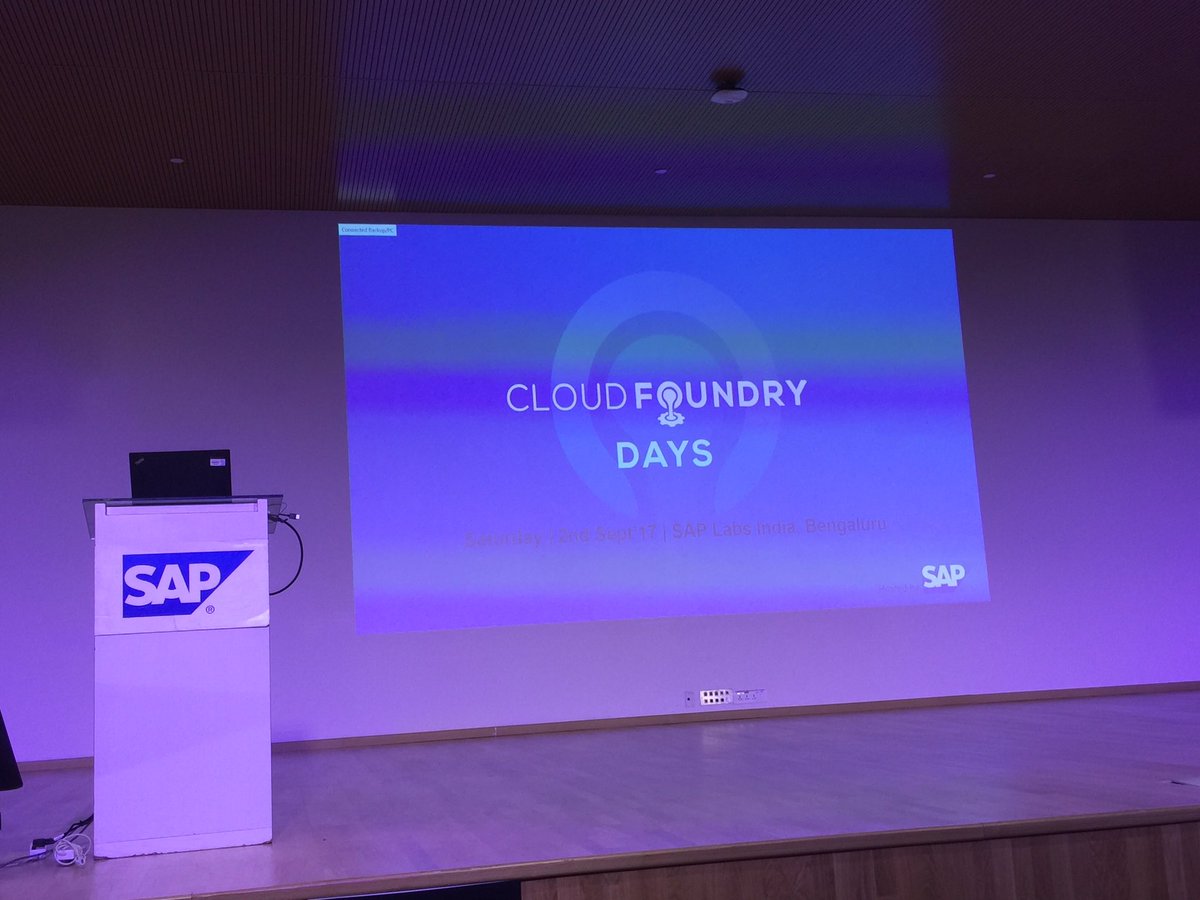 ronakbanka's tweet photo. Cloud foundry days @saplabsindia Bengaluru🤘
#cloudfoundry #cfdays https://t.co/o8VF562iTk