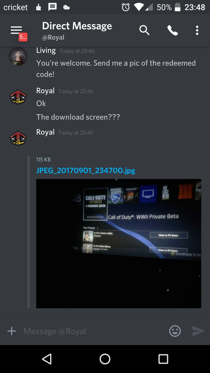 Uzyiiah's tweet photo. I have ONE more PS4 Beta Code! This is all legit! Follow and like.
#WWIIBeta #WWIIBetaCode #giveaways #WWIIBETACODES https://t.co/Uk3GlZvIez
