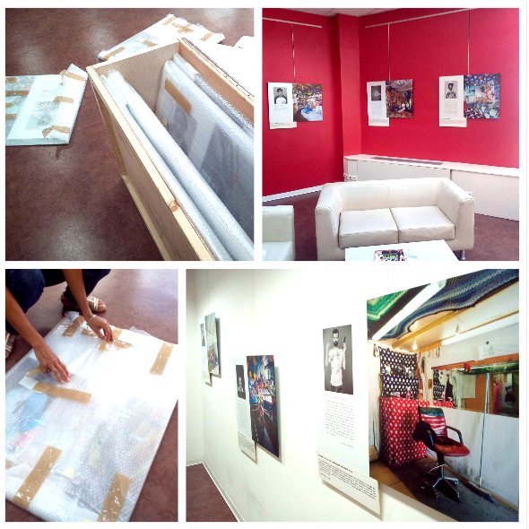 Hip hip ! Une matinée bien remplie avec le montage de l'exposition #MSF : "Itinéraires intérieurs" ! t.univ-reunion.fr/417