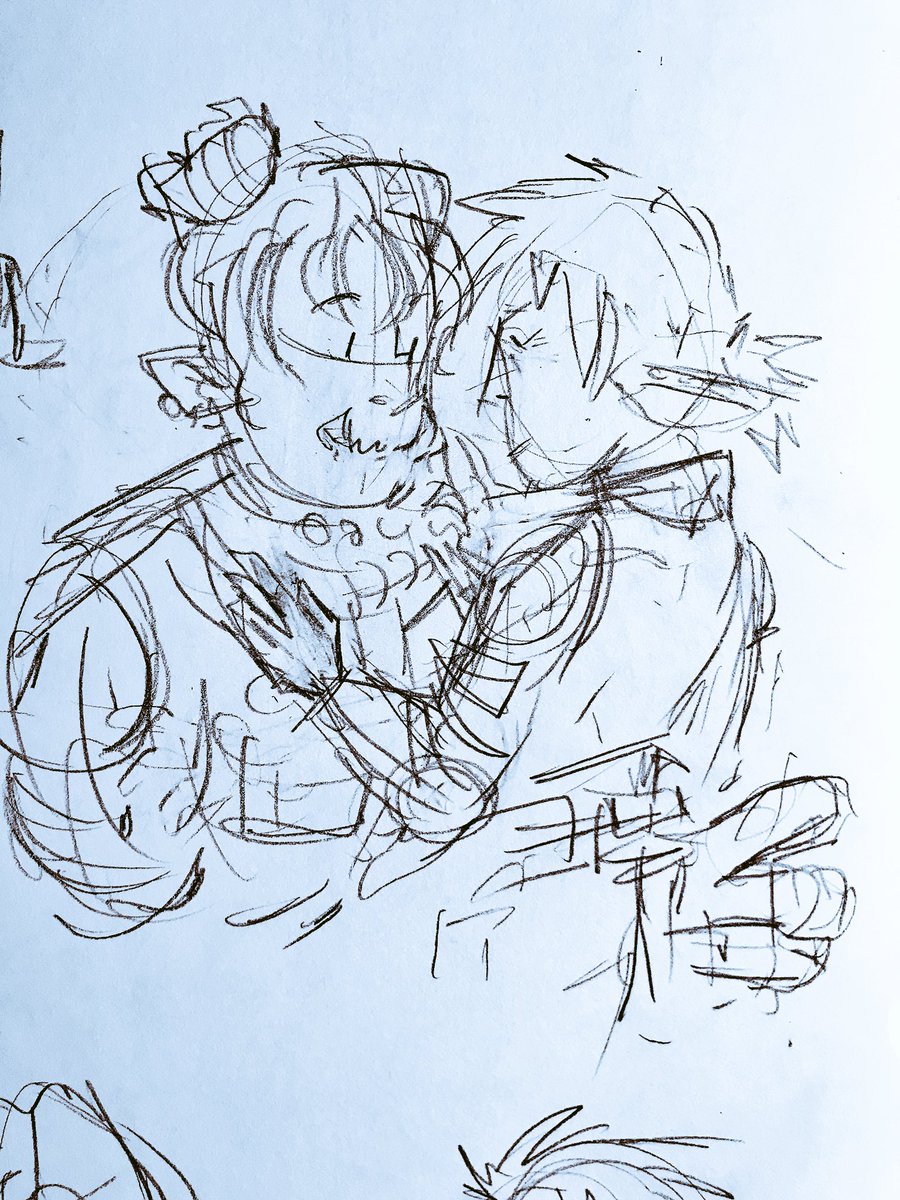 messy sketches from the plane of my friends who all live at the table 