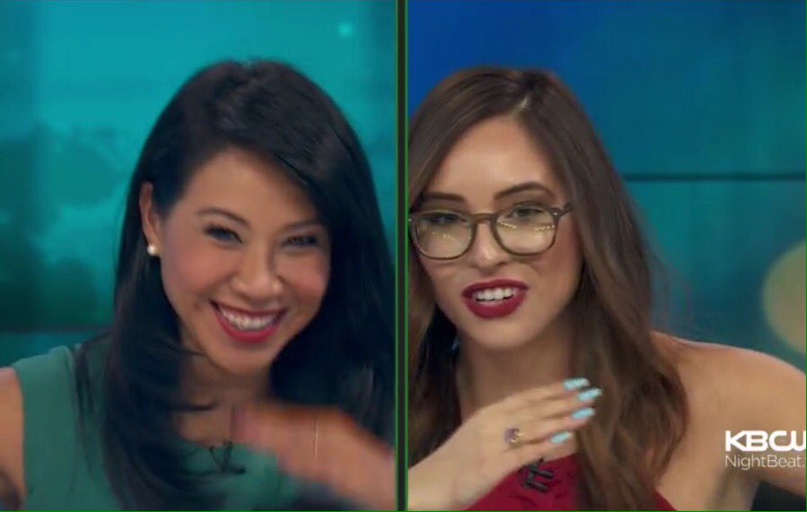 NightBeatTV's tweet photo. @Shan_Berries can dab! @VeronicaDLCruz #happyfriday @CBSSF https://t.co/tnI3BgCWbN