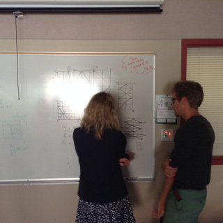 Mathnorm17's tweet photo. Working with my classmates on more great math problems. A great day of doing math outside &amp; group work and real life learning. @JudyLarsen3 https://t.co/jFxUATLB95