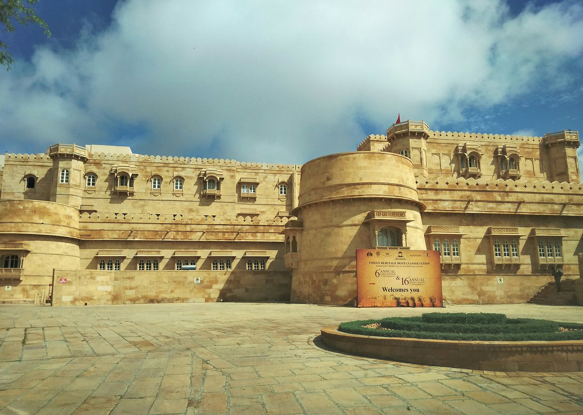 IHHA2017's tweet photo. Day 1: Indian Heritage Hotels Association Convention 2017 commences at Hotel Suryagarh in #Jaisalmer #ihha #heritagehotels #ihhaconvention https://t.co/YoEiXCVbU9