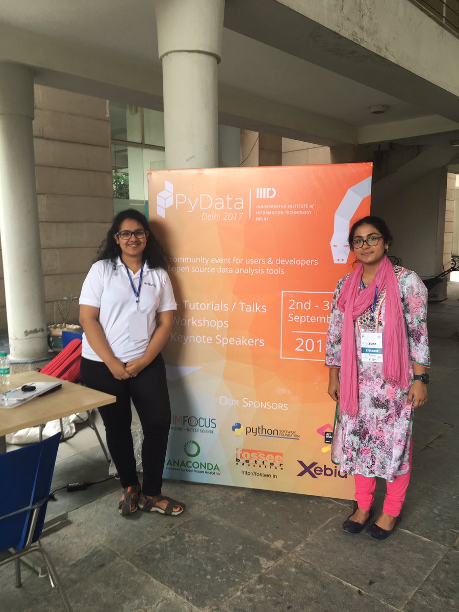 WWCode_Delhi's tweet photo. #WWCode_Delhi at #PyDataDelhi17
Join @zoha_hamid and @BrihiJ as they experience Data Science first hand! https://t.co/LGgwxyw7lC