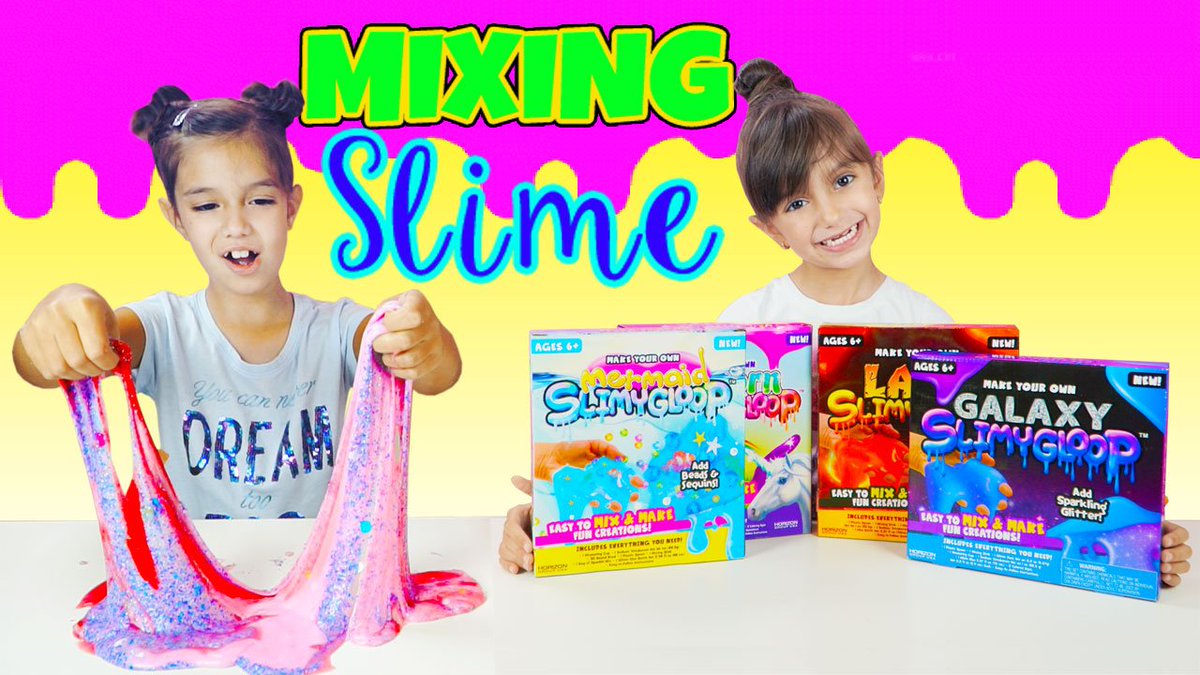 two sister toy style slime