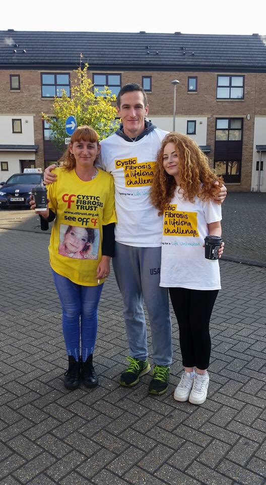 CJTrustCF's tweet photo. Northampton Tower Abseil in memory of my Niece Chloe for The Cystic Fibrosis Trust ❤️💙💙 @cftrust with my cousin @wonkyflowers and Aunty😊 https://t.co/IErICoAoZi
