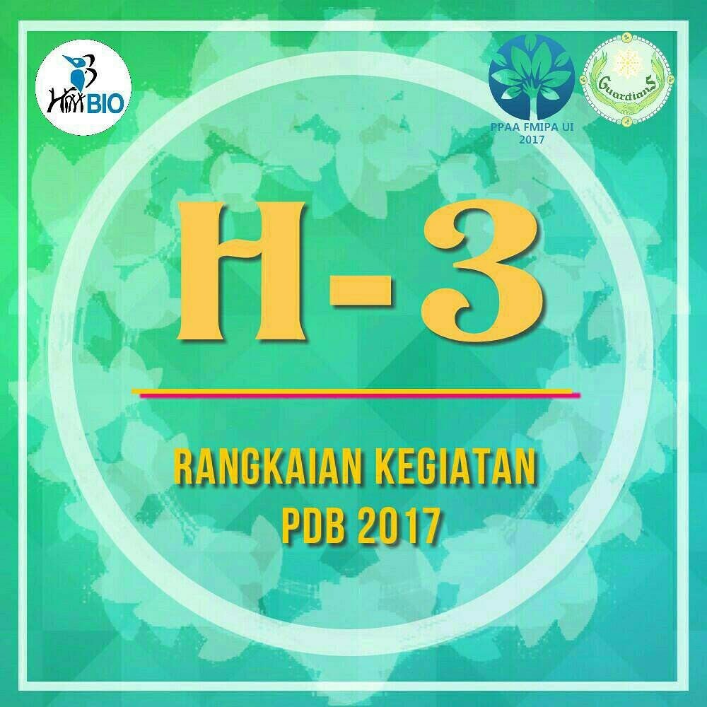 pdb2017's tweet photo. [H-3 PDB 2017]

Halo, Mahasiswa Baru Biologi 2017! 📣

PDB 2017 akan segera tiba!! 😊 Jangan lupa persiapkan diri kalian yaa https://t.co/sxpnCda6jx