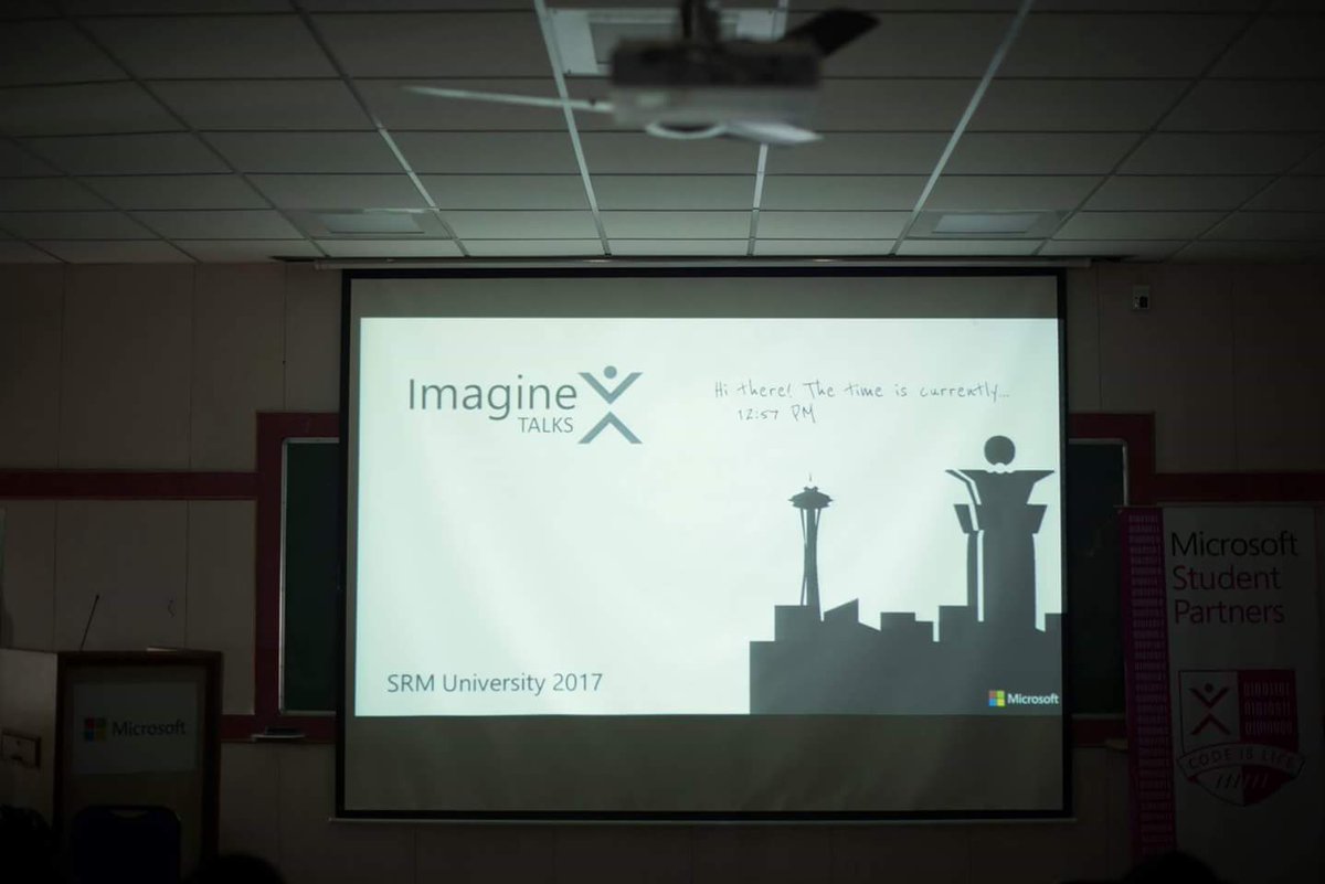 yashpato's tweet photo. @dvnsh96 Kick started with Imagine Talks. #ImagineTalks #MSTCSRM @MicrosoftIndia https://t.co/tCoJxAdO1l
