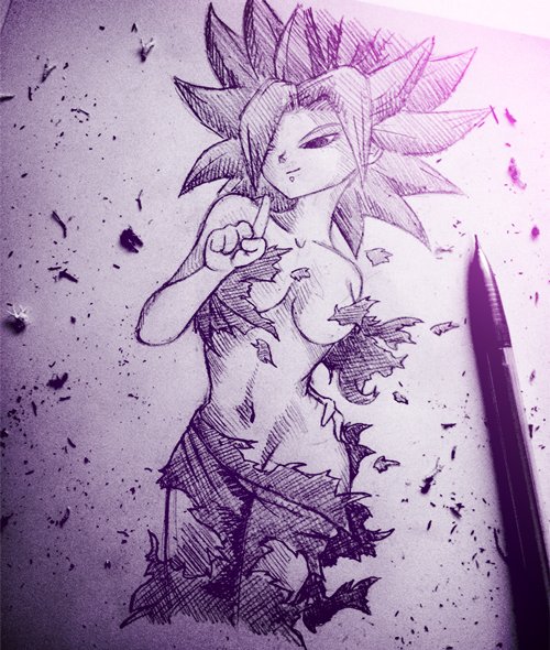GGuerillot's tweet photo. Bon we la TTF ! Voici le 1er croquis de Caulifla ! Il aurait du rester secret ms #onCacheRienDansLaTTF ! Like/RT si tu aimes cette version ! https://t.co/kgUlhz5AdG