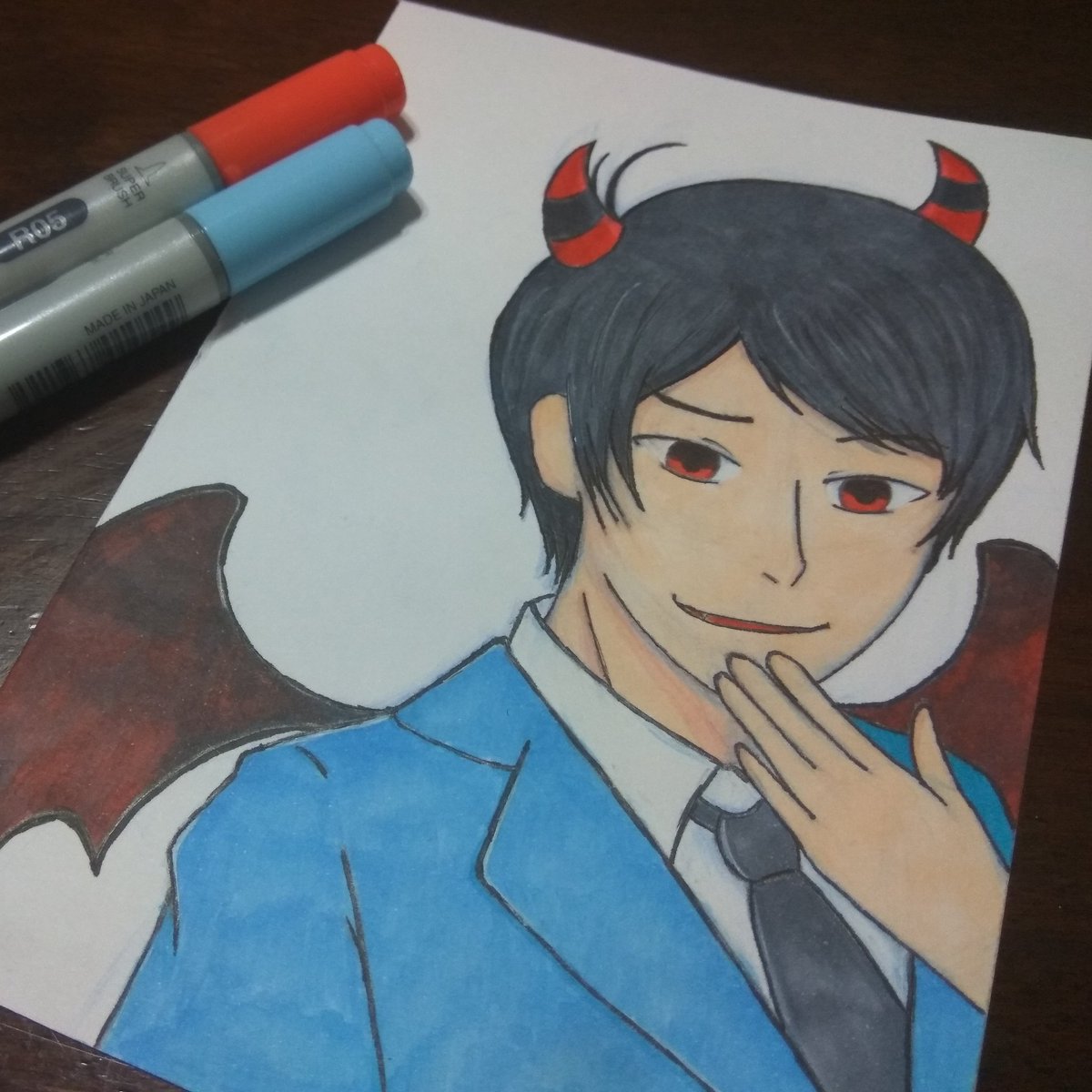 NeJano's tweet photo. Art Trade with Rika 

#DevilOsomatsu #デビおそ松 #デビおそ #おそ松 #おそ松さん #CopicMarker #Copic #TraditionalArt #宗教松 #ReligionMatsu #ReligionAU https://t.co/vb3GKnS5JY