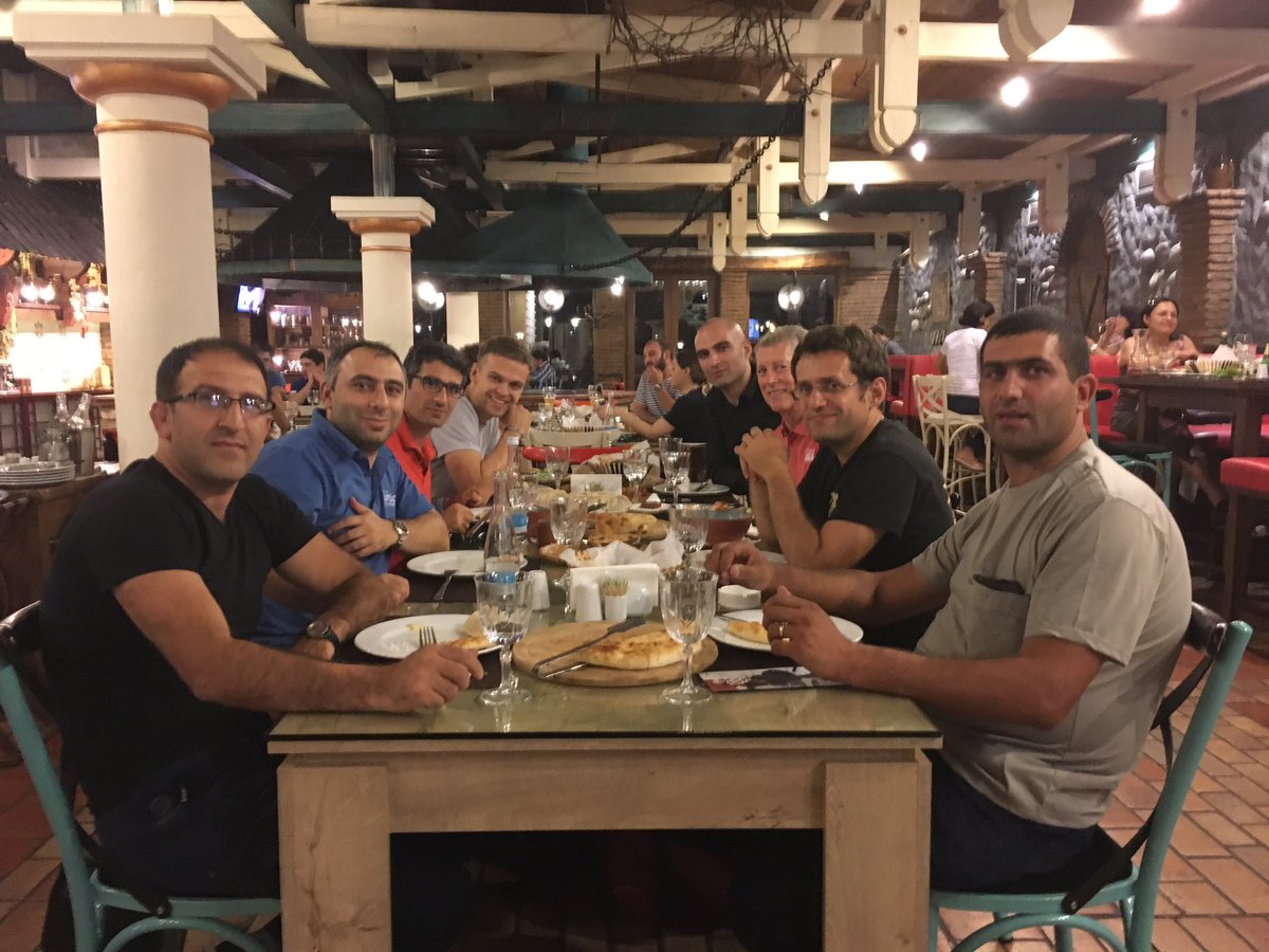 VarAkobian's tweet photo. Arrived to Tbilisi last night and had a great dinner with excellent company. https://t.co/sMqDObLR4V