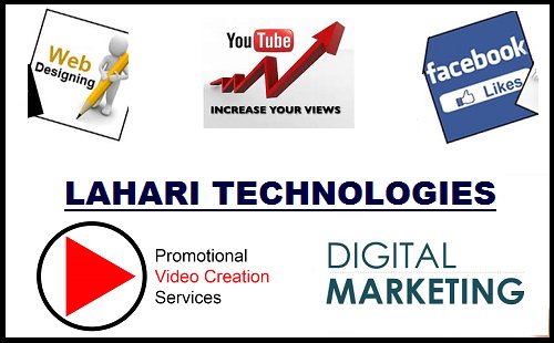 LahariTech's tweet image. Website Design - Facebook Likes - Promotional Video Ads - Youtube Video views - Digital Marketing at Lahari Technologies - +91 8977615615