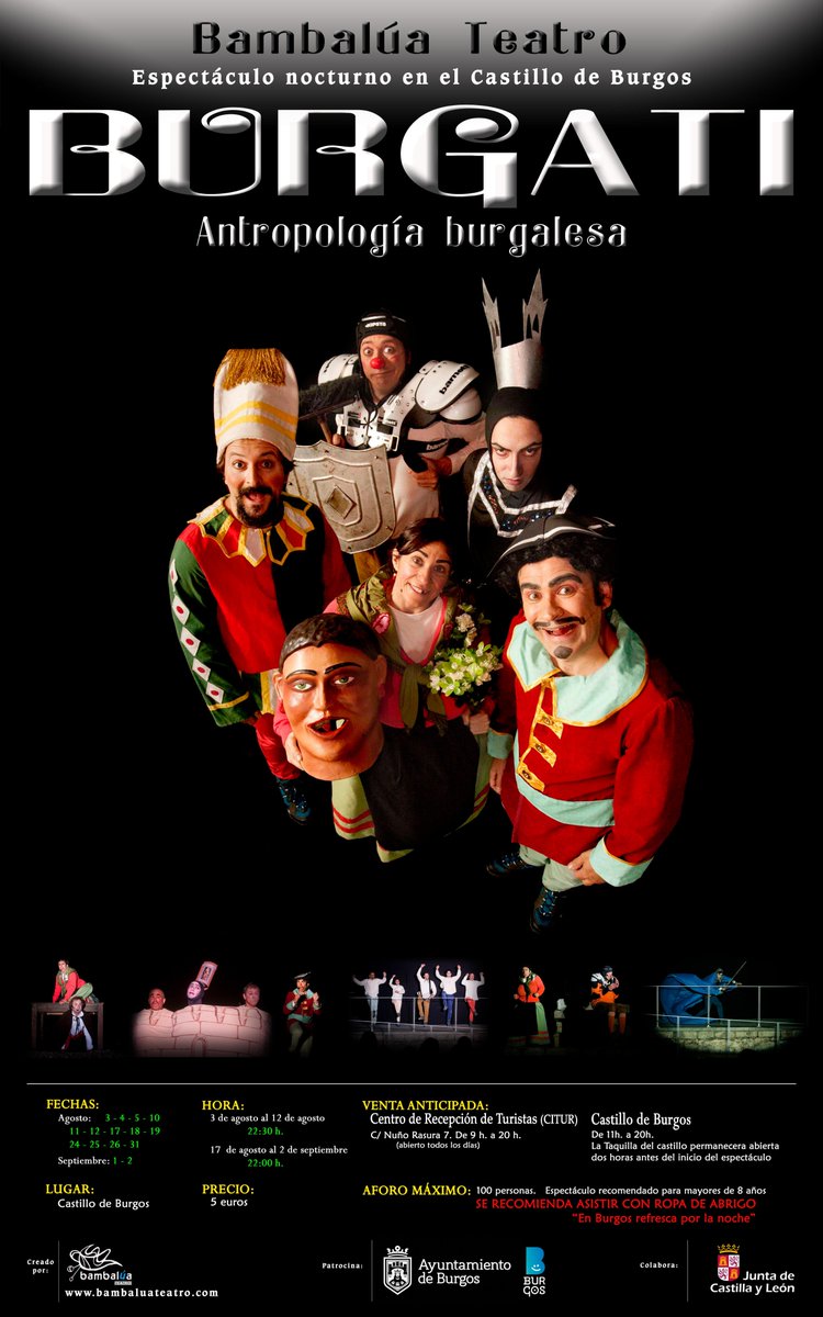 Hoy, 22 de septiembre a las 22h, última oportunidad para ver el espectáculo nocturno de Bambalúa Teatro en el Castillo.