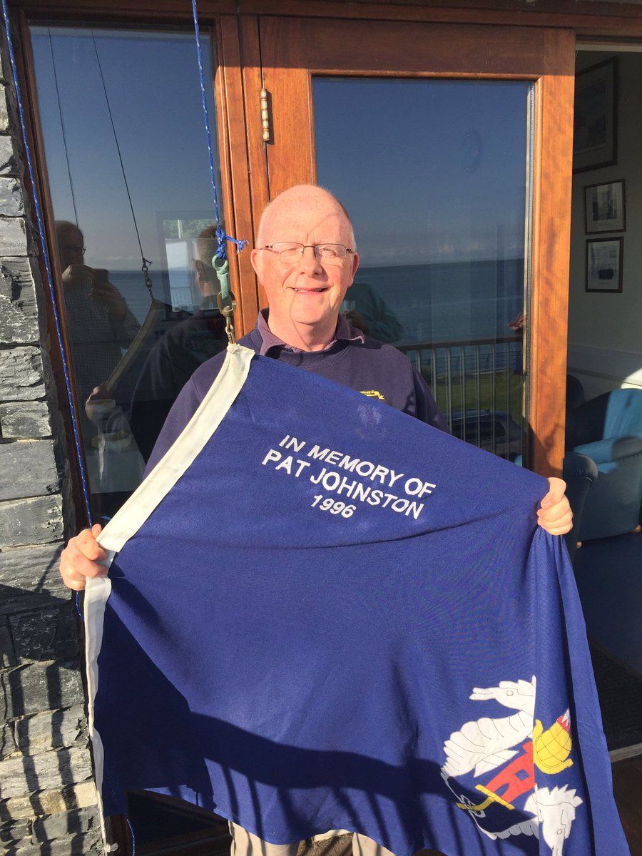 Our Commodore Fraser Menzies raises the club flag for our Regatta Day at Donaghadee