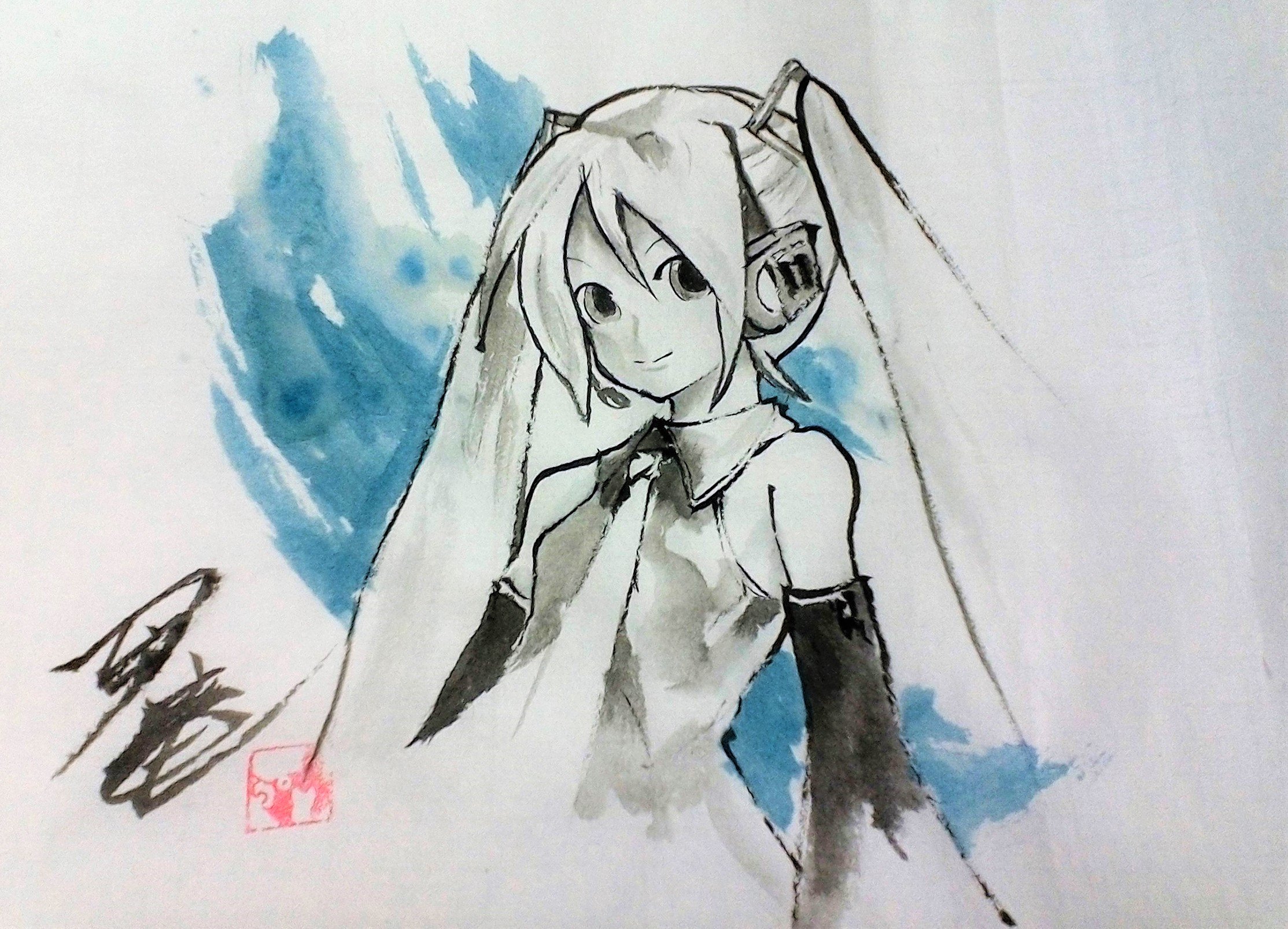 細川 祥 つらら庵 何となく水墨deアニメ 初音ミク なんか生誕祭らしいですね なので過去絵ですが あれっ 遅いかな 初音ミク 水墨画 ボカロ 絵描きさんと繋がりたい 初音ミク生誕10周年 T Co E1vsuspqtb Twitter