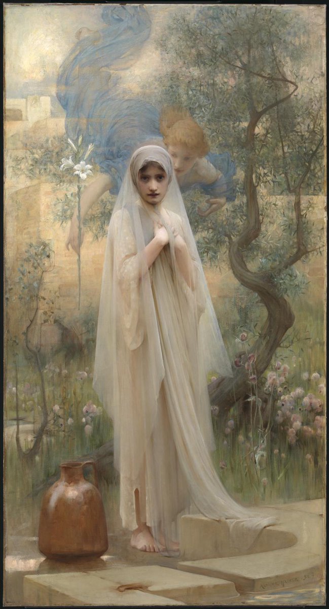 religious_bot's tweet photo. 『受胎告知』1892年 アーサー・ハッカー The Annunciation, Arthur Hacker https://t.co/yjosiMVkwM