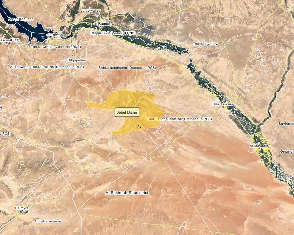 markito0171's tweet photo. #Syria Heavy #RuAF strikes on Bishri mountains to pave #Assad-forces way to #DeirEzzor city https://t.co/QbTLp4dEbY