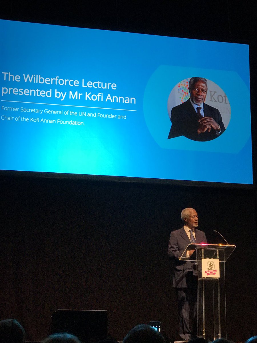 HENLEYDARREN's tweet photo. Eloquent and inspiring #WilberforceLecture on defending Freedom & Human Rights by @KofiAnnan as part of @FreedomFestHull in @2017Hull https://t.co/fJ4KH60WyI